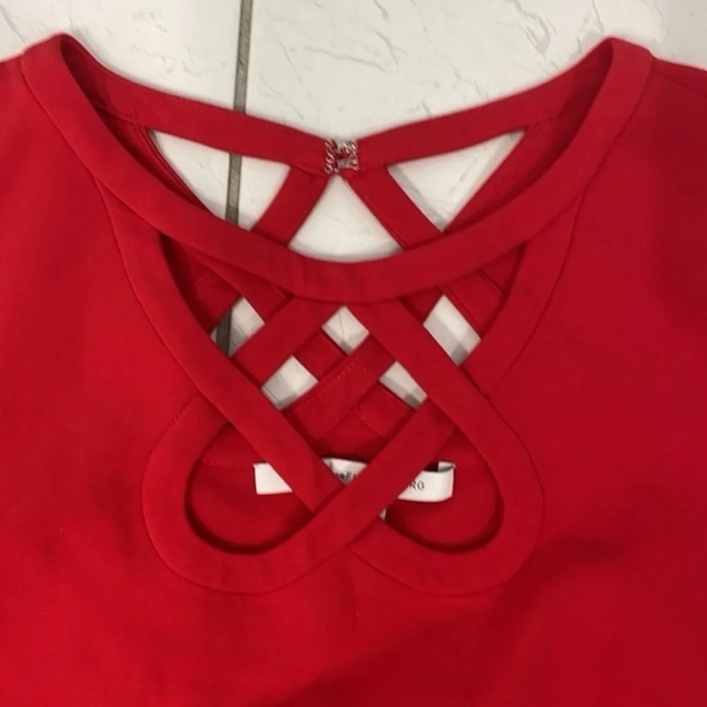 DIANE VON FURSTANBURG DVF Poppy Red Carmen Cutout Mini - Picture 11 of 12